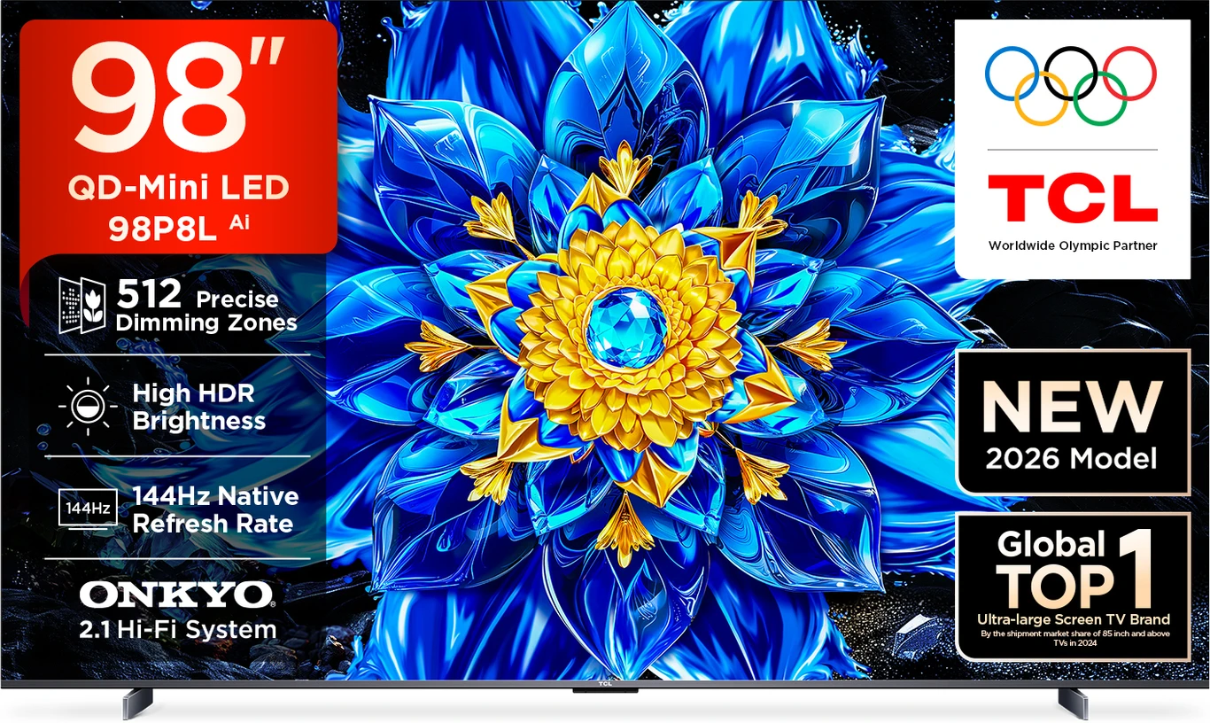 98P8L  TCL Ultra HD (4K) Mini LED Smart Google TV
